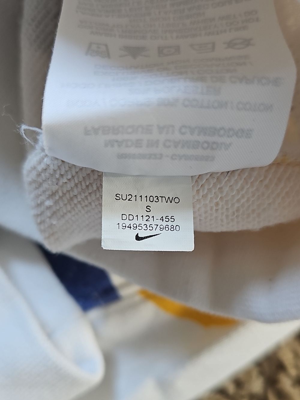 Nike NSW Club Hoodie Retro Multi-color All Over Print Small French Terry - Picture 7 of 8